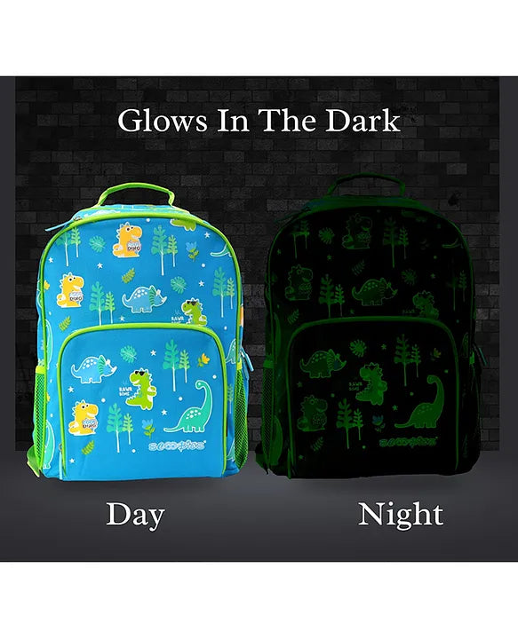Scoobies Dino Glow-in-the-Dark Backpack 16”  Vibrant Dinosaur Print & Spacious Design!