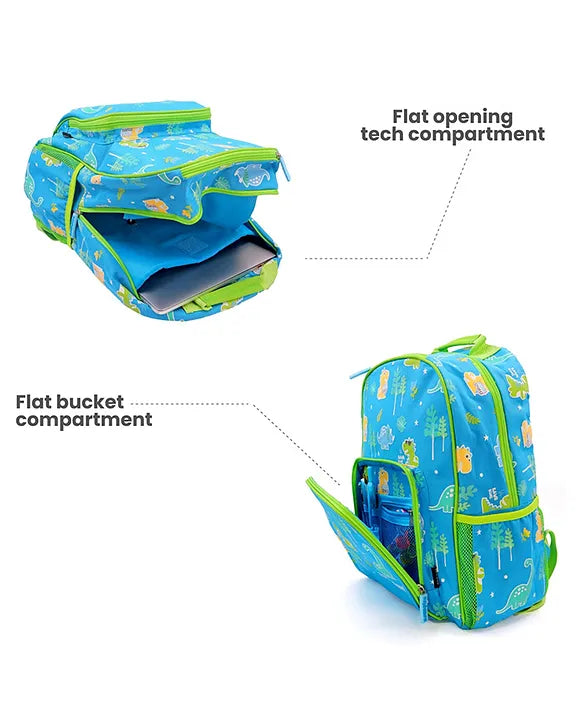 Scoobies Dino Glow-in-the-Dark Backpack 16”  Vibrant Dinosaur Print & Spacious Design!