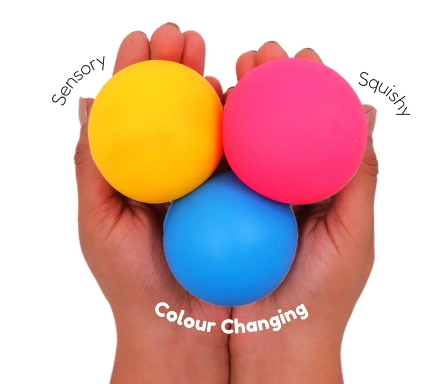 Tint Twirlers: Color-Changing Fidget Balls | Set of 3 Balls | Stress Relief Balls| Perfect Party Favors