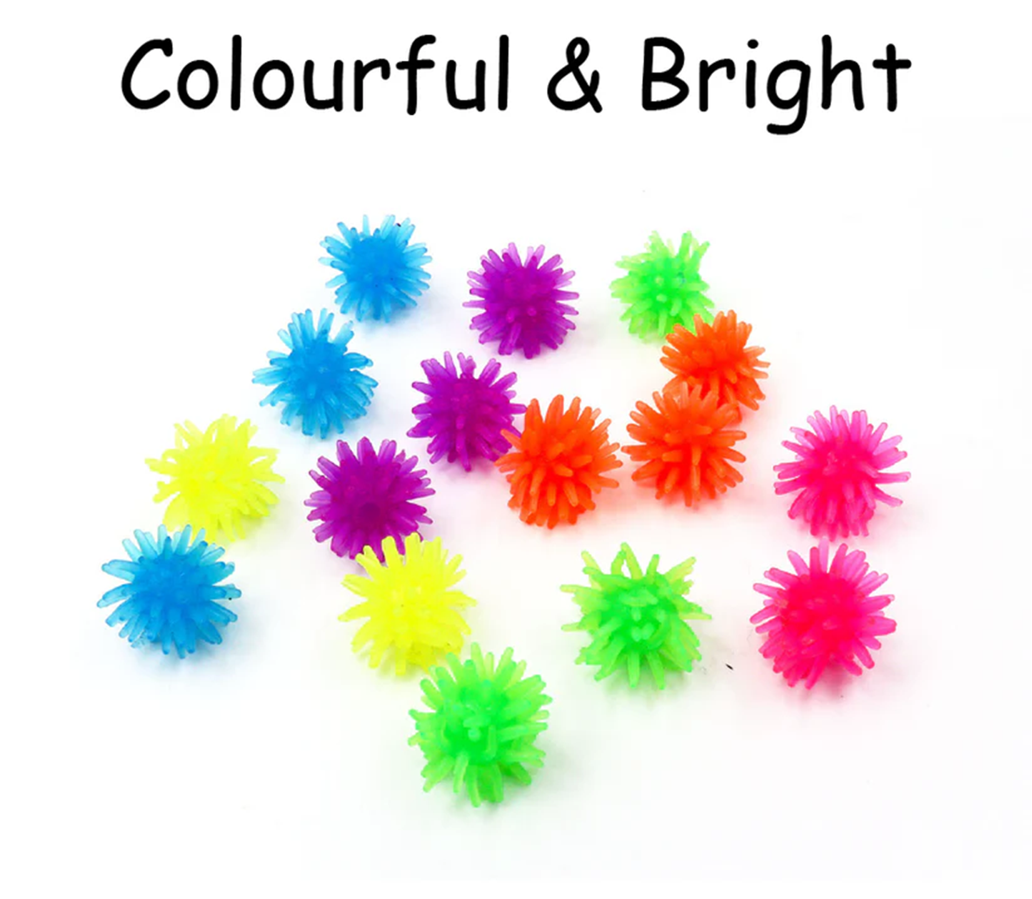 Spooky Wall Crawlers , 15 Stretchy Multi-Colored Balls with a hole , Stick & Crawl for Fun Sensory Play