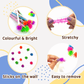Spooky Wall Crawlers , 15 Stretchy Multi-Colored Balls with a hole , Stick & Crawl for Fun Sensory Play
