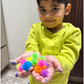 Spooky Wall Crawlers , 15 Stretchy Multi-Colored Balls with a hole , Stick & Crawl for Fun Sensory Play