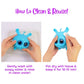 Jello Joy: Glow in the Dark Squishy Toy! | Aqua Blue Squishy Puffer Toy with Sparkly Eyes | Perfect for Bath Time and Stress Relief