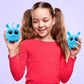 Jello Joy: Glow in the Dark Squishy Toy! | Aqua Blue Squishy Puffer Toy with Sparkly Eyes | Perfect for Bath Time and Stress Relief