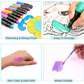 Metallic Silk Crayons (Pack of 12) Premium Quality, Shimmery & Water-Soluble Crayons