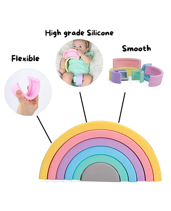 Silicone Stackables - Kid's Chewable Stacking Toy