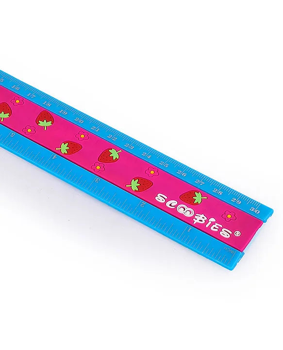 Strawberry Scented Ruler   |  With Fruity Strawberry Long-Lasting Fragrance |  30 Cms (12 Inch) Gradation  | Age Resistant