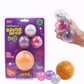 Scoobies Dazzle Drop Balls: 3 Glitter Squishy + 1 Fuzzy Spiky Sensory Ball (Set of 4)| (Holographic, Pink, Silver & Gold) Stress Relief & Sensory Play | Sticky, Squishy & Sparkly Fun for Kids & Adults