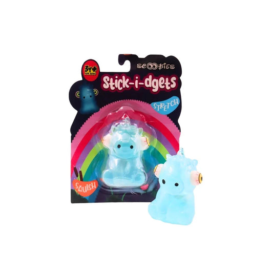 Stick-i-dgets (Blue) - Color-Changing Squishy Toy that glows and pops!