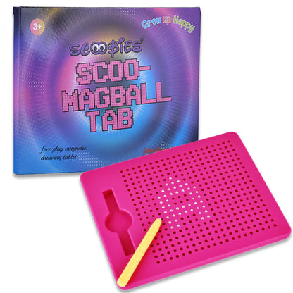 Scoo-MagBall Tab (MultiColor) | With Magnetic Stylus | Travel-Friendly Mess-Free Fun Writing Pad | With Audible Click Sound | Creative Learning & Sensory Edu Toy