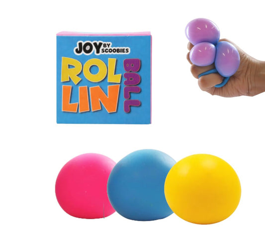 SCOOBIES Rollin Ball – Color-Changing Squishy Stress Relief Toy for Kids & Adults | Soft Sensory Fidget Ball | Non-Toxic, Washable, Portable TPR Squeeze Toy