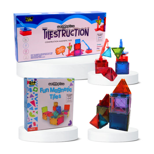 Funstruction Magnetic Combo Pack, 2D 3D Structures