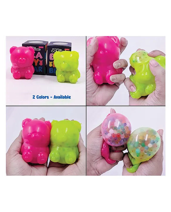 Beady Bear – Soft Squishy Stress Relief Toy for Kids | Sensory Fidget Toy with Beads | Safe Non-Toxic Material | Washable & Reusable | Portable Calm Toy for Boys & Girls (3+ Years)