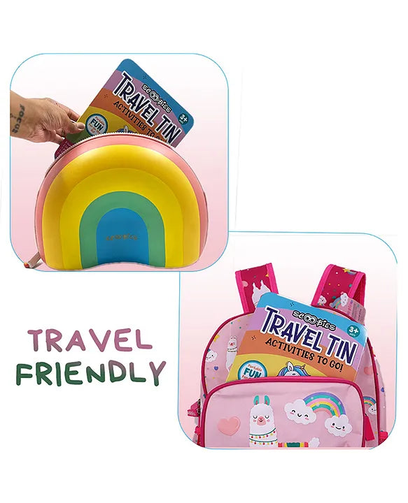 Scoobies Unicorn Travel Tin – Magical On-the-Go Activity Kit for Kids 3+ | Screen-Free Creativity in a Tin