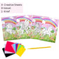 Velvet Art Book (Unicorn World) | 4 Design Cards with 15 Piece Set