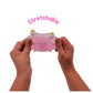 Buy 1 get 1 free Stick-i-dgets (Purple) Color-Changing Squishy Toy that glows and pops!