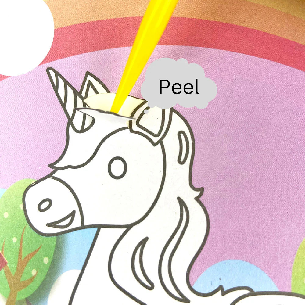 Velvet Art Book (Unicorn World) | 4 Design Cards with 15 Piece Set