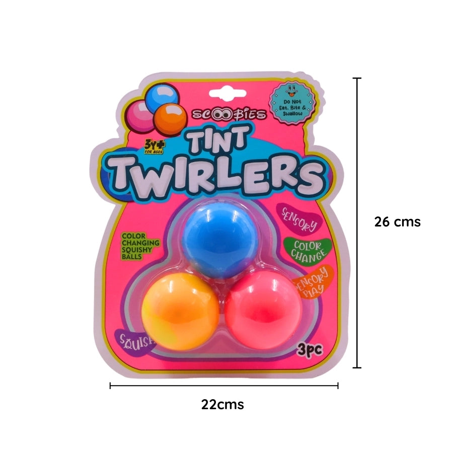 Tint Twirlers: Color-Changing Fidget Balls | Set of 3 Balls | Stress Relief Balls| Perfect Party Favors