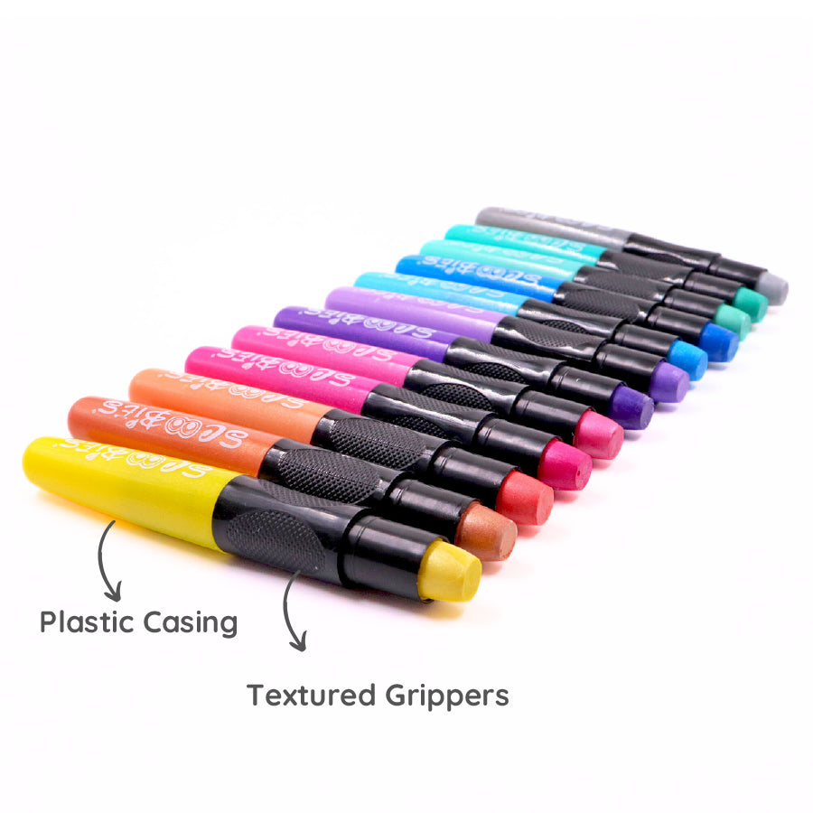 Metallic Silk Crayons - For Shimmery & Metallic Finish