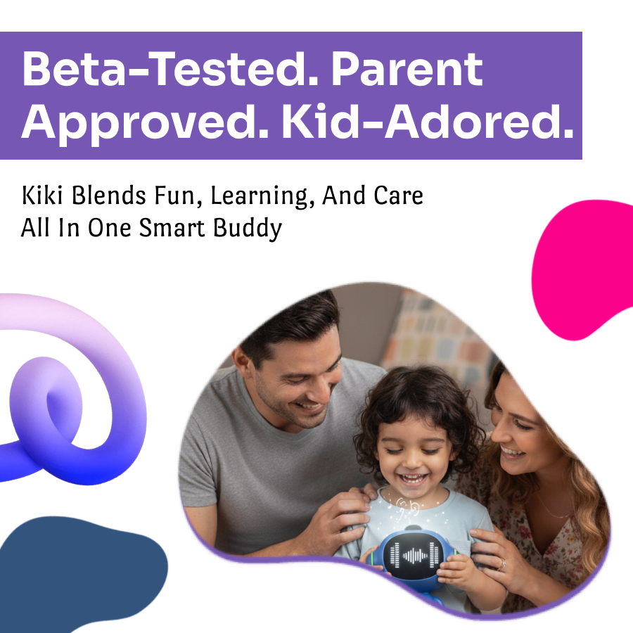 Scoobies Kiki AI-Powered Learning Companion, Screen-Enabled Smart Educational Device |with Parental Controls, Interactive Stories, Games & AI Drawing Tool, Safe & Portable for Kids