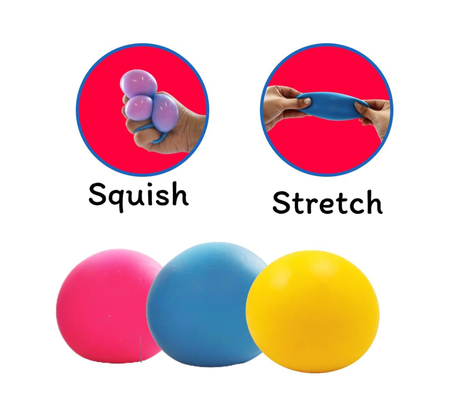 SCOOBIES Rollin Ball – Color-Changing Squishy Stress Relief Toy for Kids & Adults | Soft Sensory Fidget Ball | Non-Toxic, Washable, Portable TPR Squeeze Toy