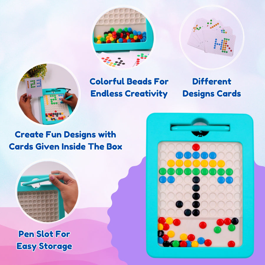 Scoobies Magnetise It , Double Sided Magnetic Board with Stylus| 2 in 1 Magnetic Board , Learning Made Fun and Mess-Free