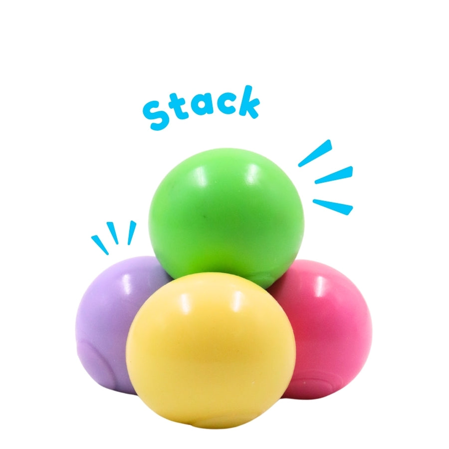 Sticky Balls in Pastel Colors (Pack of Four)