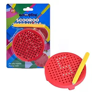 ScooRoo Magball Tab  | With Magnetic Beads & Stylus | Mess-Free Magnetic Drawing Board | With Audible Click Sound | Creative Learning Tool