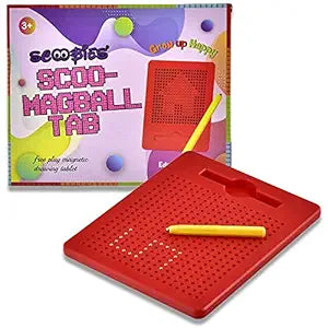 Scoo-MagBall Tab (MultiColor) | With Magnetic Stylus | Travel-Friendly Mess-Free Fun Writing Pad | With Audible Click Sound | Creative Learning & Sensory Edu Toy