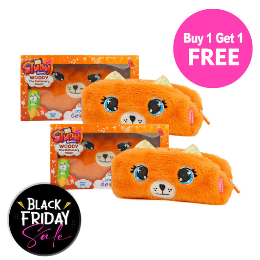 BUY 1 GET 1 FREE,  Woody Plush Stationery Pouch