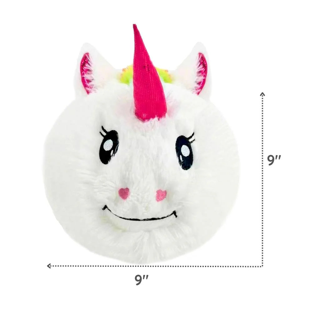 9" Unipuff Fluffy Fuzz Ball | Bouncy Plush Toy from Unicorn Wonderland | Inflatable with Pump