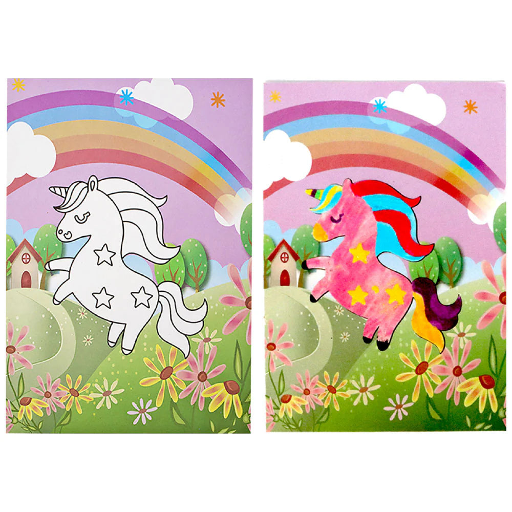 Velvet Art Book (Unicorn World) | 4 Design Cards with 15 Piece Set
