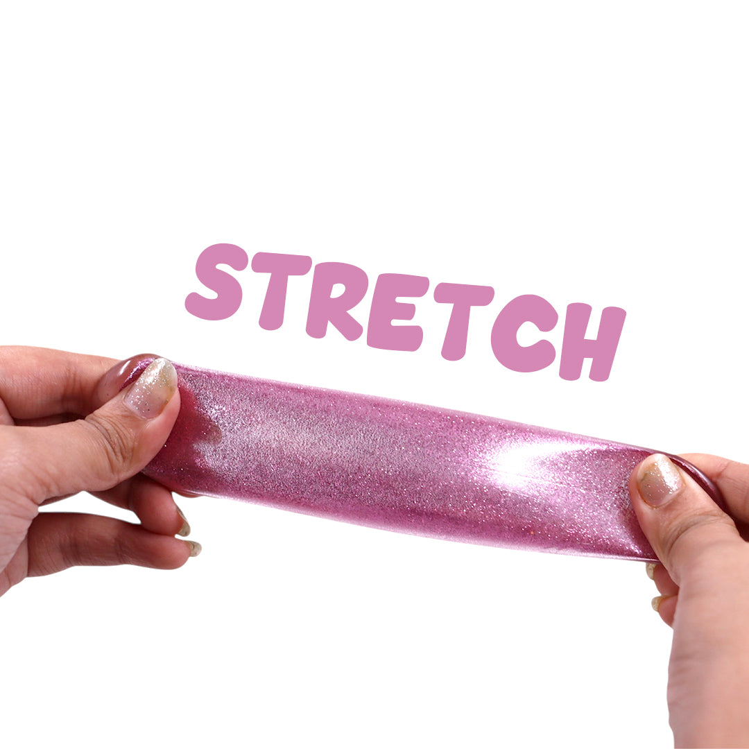 Scoobies Dazzle Drop Balls: Glitter Squishy Balls – Set of 4 (Holographic, Pink, Silver & Gold) Stress Relief & Sensory Play | Sticky, Squishy & Sparkly Fun for Kids & Adults