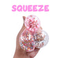 Scoobies Pop-a-fetti Balls:Confetti Squishy Balls – Set of 4 (Pink, Silver, Red & Multicolor) Stress Relief & Sensory Play | Shake, Squish & Shine | Sticky, Squishy & Sparkly Fun for Kids & Adults