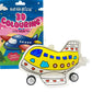 3D Coloring | Inflatable Plane with 5 Markers and Add on Wheels | Reusable Toy