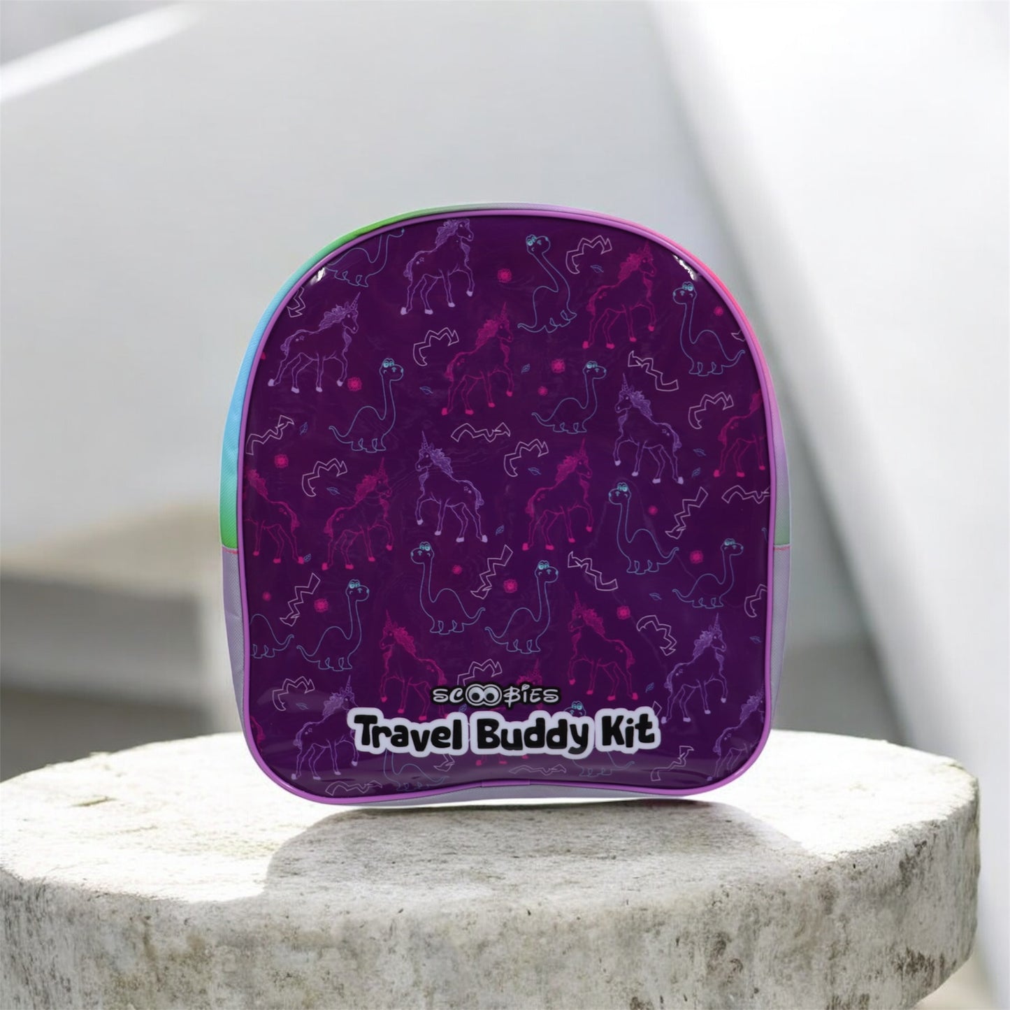 Scoobies Travel Buddy Kit |Kids Travel Activity Bag with Sticky Balls, Scoo Tiny Magnetic Board & Scoo-MagBall Tab | Fun On-The-Go Play | 3+ Years