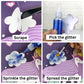 Sparkle Pop Glitter Art Set– 6 Glitters + 4 Design Cards, Peel, Stick & Decorate