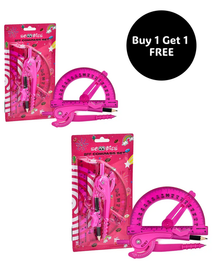 Buy 1 Get 1 Free, BFF Compass & Protractor Set - A Mathematics Wizard