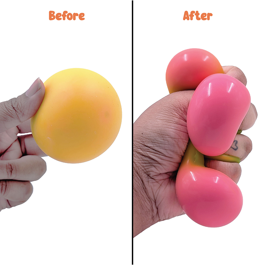 SCOOBIES Rollin Ball – Color-Changing Squishy Stress Relief Toy for Kids & Adults | Soft Sensory Fidget Ball | Non-Toxic, Washable, Portable TPR Squeeze Toy