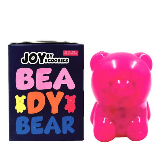 Beady Bear – Soft Squishy Stress Relief Toy for Kids | Sensory Fidget Toy with Beads | Safe Non-Toxic Material | Washable & Reusable | Portable Calm Toy for Boys & Girls (3+ Years)