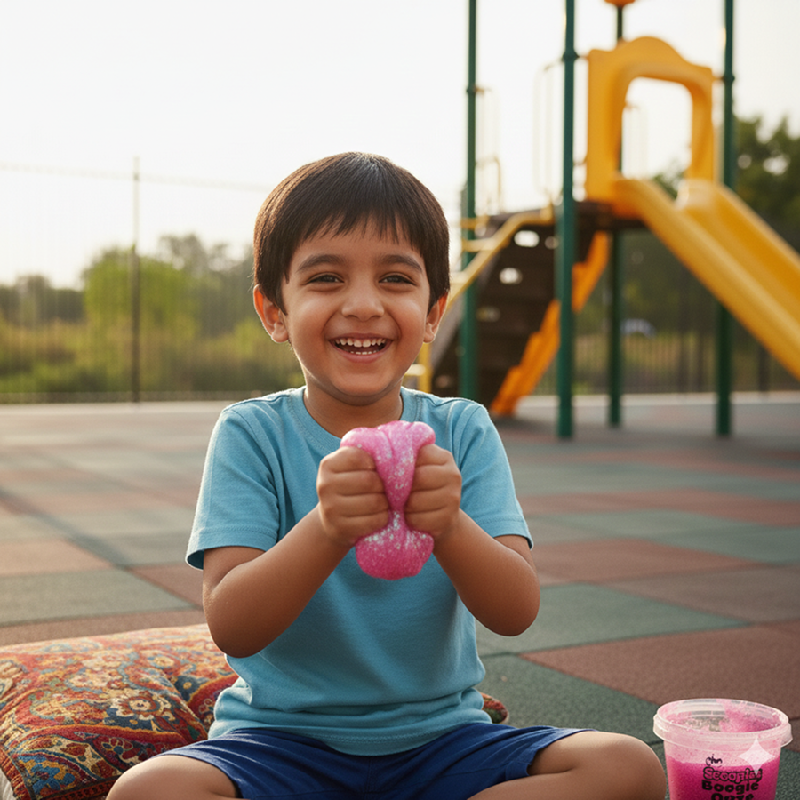 Scoobies Boogie Ooze Holographic Slime Set , 3 Non-Sticky Glitter Slimes |Safe Sensory Fun for Kids 3+