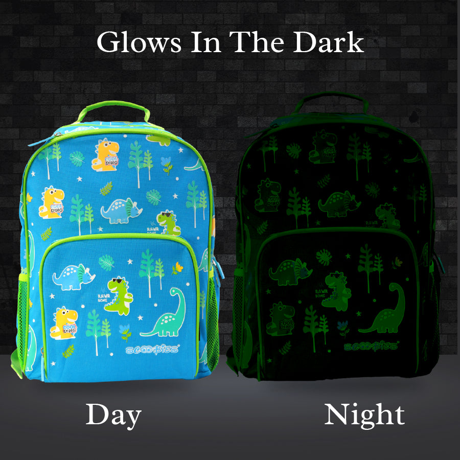 Dino Glow in the dark bag 16”