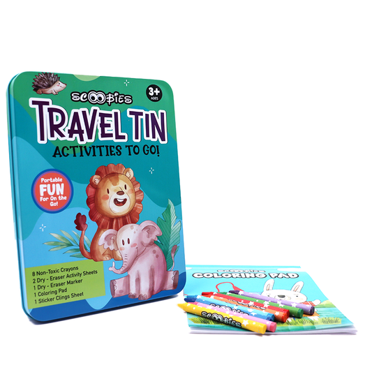 Wild Adventure Travel Tin – On-the-Go Fun & Creativity for Kids 3+ | Screen-Free, Reusable Activity Kit