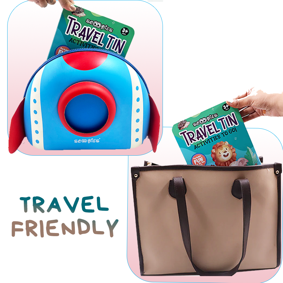 Wild Adventure Travel Tin – On-the-Go Fun & Creativity for Kids 3+ | Screen-Free, Reusable Activity Kit
