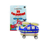 3D Coloring | Inflatable Helicopter with 5 Markers and Add on Wheels | Reusable Toy