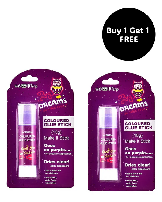 Buy 1 Get 1 Free, Coloured Glue Stick , in 4 Colors