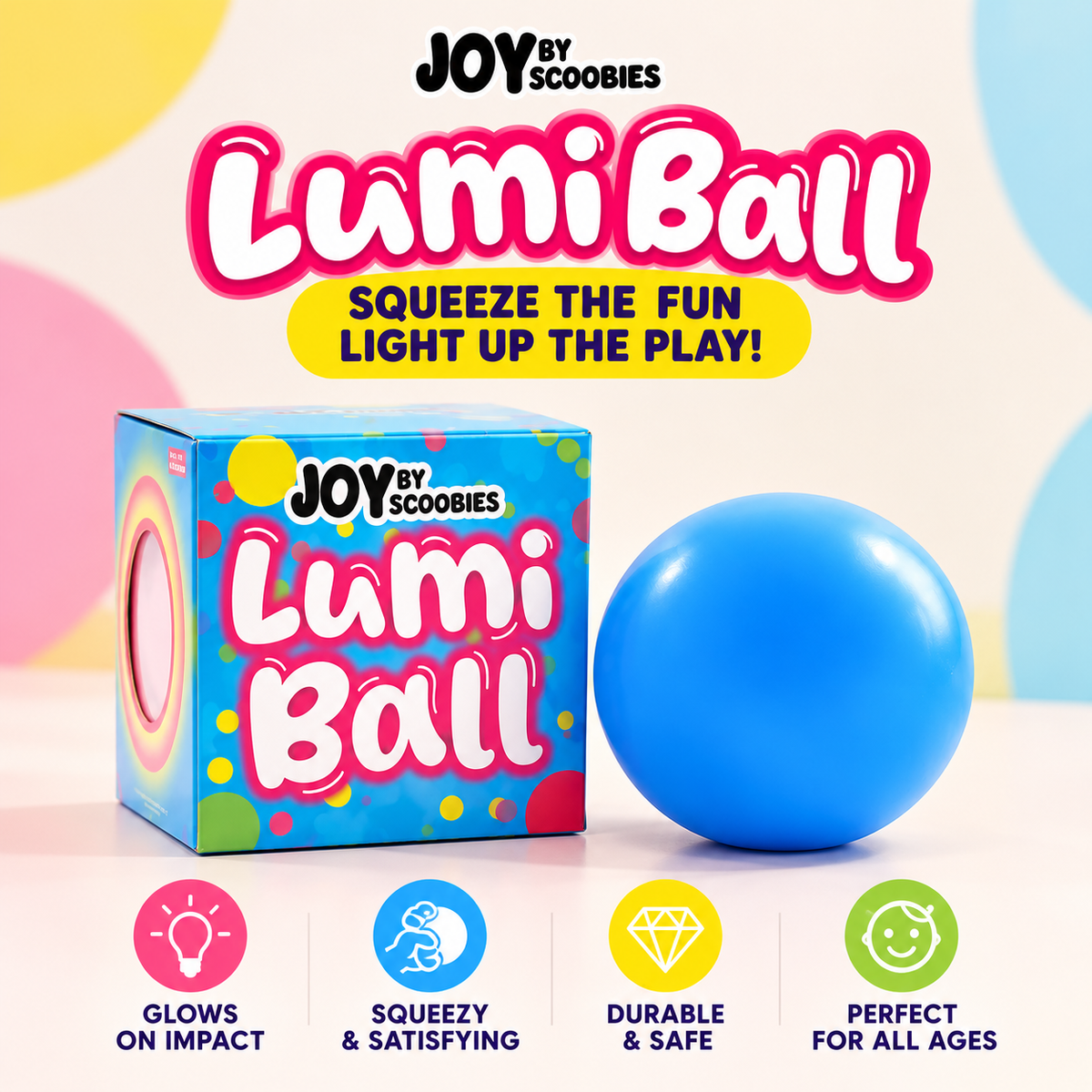Lumi Ball –  The Glow-in-the-Dark Sensory Ball | Squishy Fun for Kids | The Perfect Fidget Stress Buster