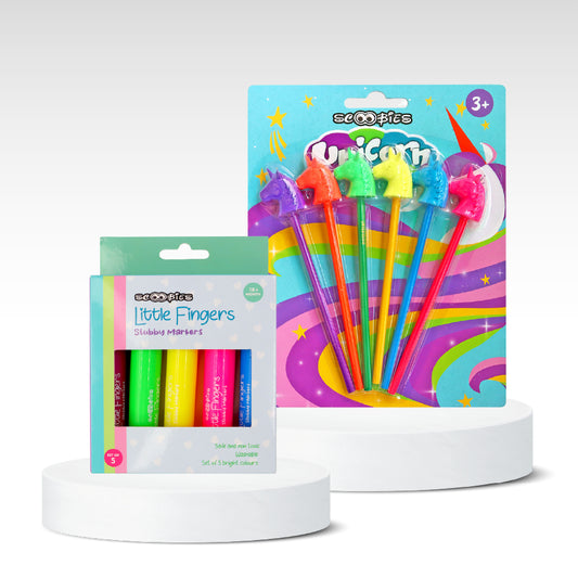 Writing & Sketching Combo - Unicorn Pencils & Stubby Markers