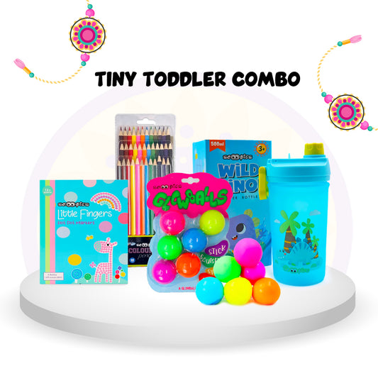 Tiny Toddler Combo 🍼🎨Rakhi Special Hamper 🎁 4-in-1 Gift Set