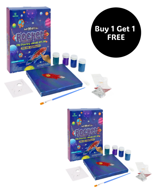 Buy 1 Get 1 Free, DIY Pouring Canvas Art - The Journey to Space